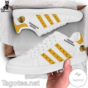 Chicago Blackhawks White Yellow Trim Design Stan Smith