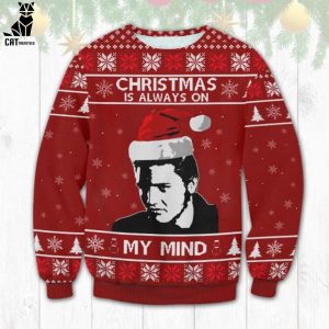 Christmas Is Always On My Mind Elvis Presley Red Design 3D Sweater
