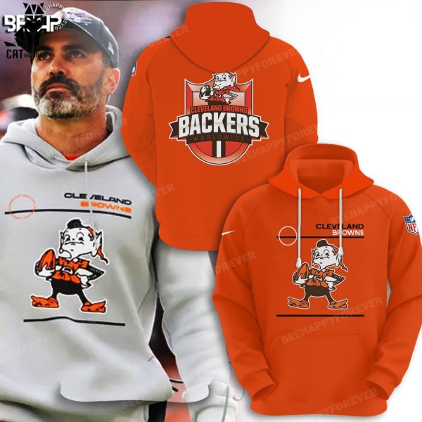 Cleveland Browns Backers Worldwide NFL Logo Orange Design 3D Hoodie