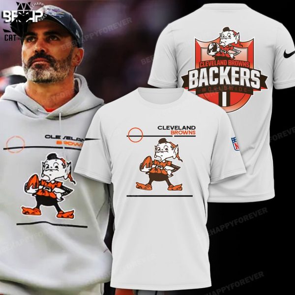 Cleveland Browns Mascot White Design 3D Hoodie