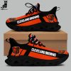Cleveland Browns Orange White Trim Design Max Soul Shoes