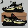 Club America Black Pale Yellow Trim Design Max Soul Shoes