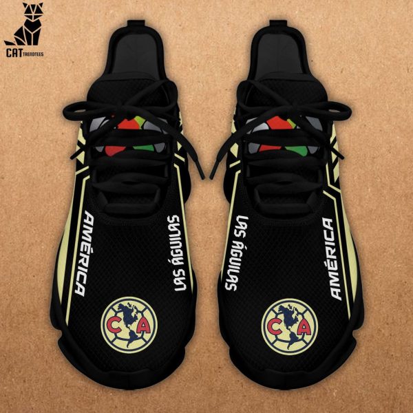 Club America Black Yellow Logo Design Max Soul Shoes