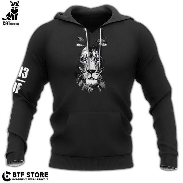 Detroit Lions Tiger Black Design 3D Hoodie