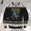 Elvis Presley Red White Christmas Design 3D Sweater