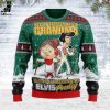Elvis Ugly Christmas Yellow Design 3D Sweater