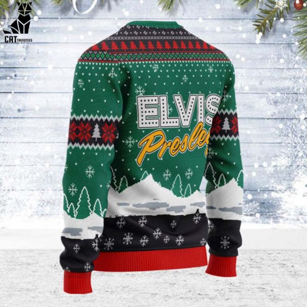 Elvis Presley With Grandma Christmas Design 3D Sweater