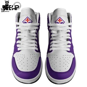 Fiorentina Nike Logo Purple White Design Air Jordan 1 High Top