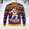 Elviss Presleyy Belt buckle Sign With Rhinestone Christmas Ugly Design 3D Sweater