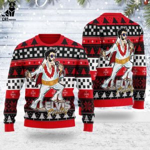 Gearhomie Elvis Fatley Meme Christmas Design 3D Sweater