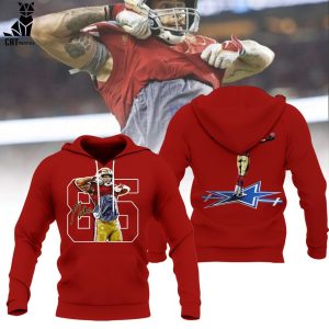 George Kittle Red 86 Portrait Design 3D Hoodie