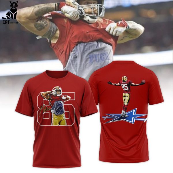 George Kittle Red 86 Portrait Design 3D Hoodie