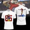 George Kittle Red 86 Portrait Design 3D Polo Shirt