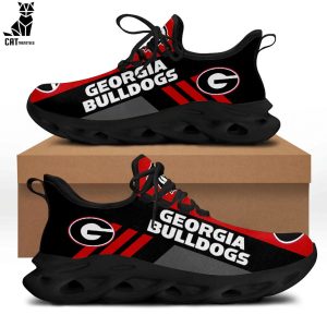 Georgia Bulldogs Black Red Trim Design Max Soul Shoes