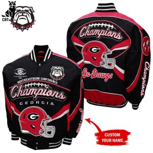 Georgia Bulldogs Football Champion 2022 Go Drawgs Mascot Design Baseball Jacket