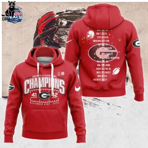 Georgia Bulldogs Football Peach Bowl 2022 Red Nike Logo Design 3D Hoodie