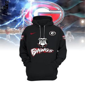 Georgia Bulldogs Hoodie Football Go Dawgs NCAA Nike Logo Black Design 3D Hoodie