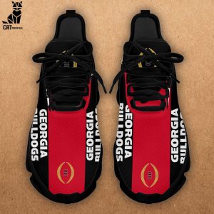 Georgia Bulldogs National Champions Running Black Red Design Max Soul Shoes