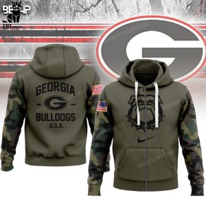 Georgia Bulldogs Veteran USA Bull Dogs Nike Design 3D Hoodie