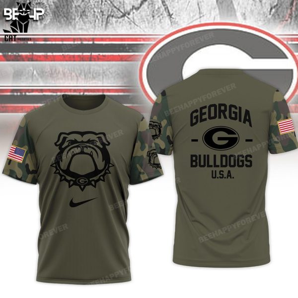 Georgia Bulldogs Veteran USA Bull Dogs Nike Design 3D Hoodie