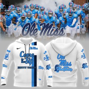Hotty Toddy Ole Miss Rebels Football Champions NCAA  White Nike Logo Design 3D Hoodie