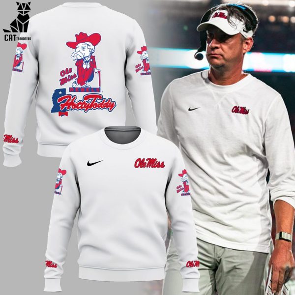Hotty Toddy Ole Miss Sweatshirt Rebels Football Champions White Design 3D Sweater