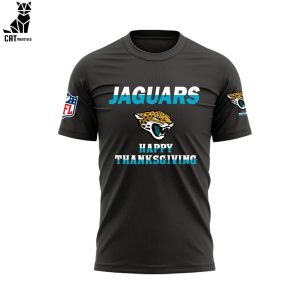 Jacksonville Jaguars Happy Thanksgiving Day Football  NFL Logo Design 3D T-Shirt