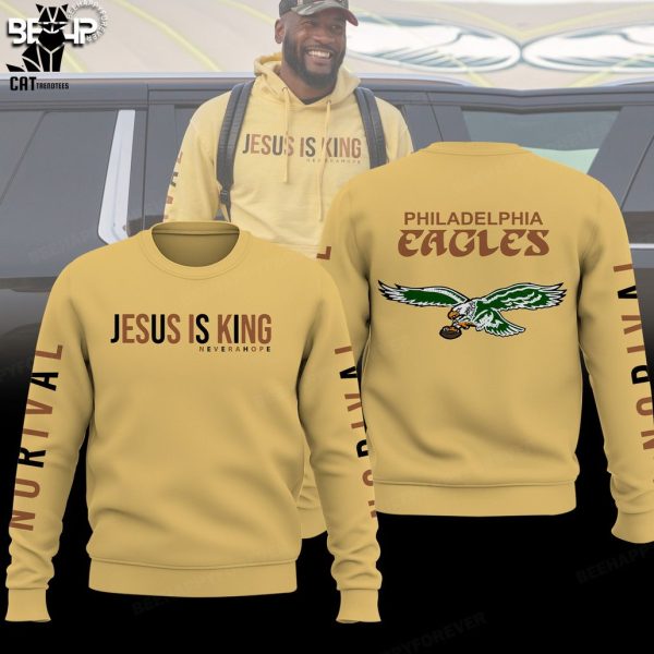 Jesus Is King Welcome To Philadelphia Eagles Mascot Design 3D Hoodie