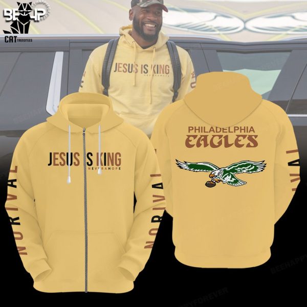 Jesus Is King Welcome To Philadelphia Eagles Mascot Design 3D Hoodie