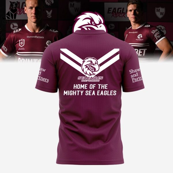 Manly Warringah Sea Eagles Est 1946 NRL Logo Red Design 3D T-Shirt