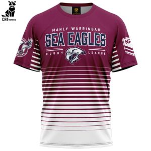 Manly Warringah Sea Eagles Rugby League Mascot Design 3D T-Shirt