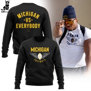Michigan Vs Everybody Michigan Football Black 3D Design Sweater