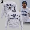 Michigan Vs Everybody Michigan Football Full Black 3D Design Sweater