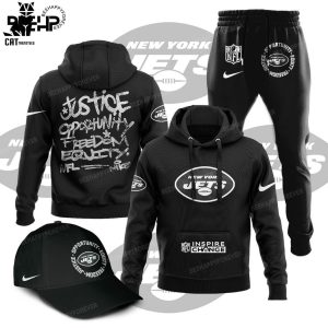 New York Jets Justice Opportunity Equity Freedom  Nike Logo Design Hoodie Longpant Cap Set