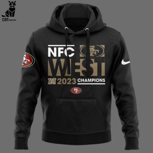 NFC West Champions 2023 San Francisco 49ers Nike Logo Black Design Hoodie Longpant Cap Set