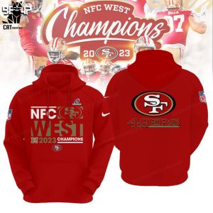 NFC West Division Champions San Francisco 49ers 2023 Red Design 3D Hoodie