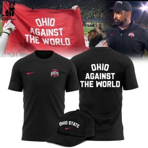 Ohio Against The World Ohio State Football Veterans Day Full Black Nike Logo Design 3D T-Shirt