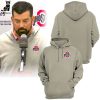 Coach Ryan Day NCAA Ohio State Buckeyes Football Gray Design 3D Hoodie Longpant Cap Set