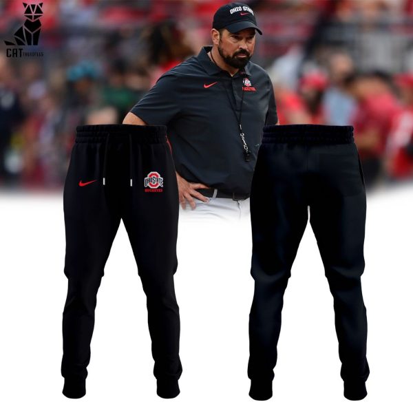 Ohio State Buckeyes Football Coach Ryan Day Gray Logo Design 3D Hoodie Longpant Cap Set