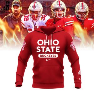 Ohio State Buckeyes Football Coach Ryan Day NCAA Red Mascot Design 3D Hoodie Longpant Cap Set