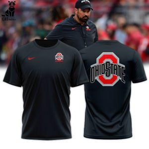 Ohio State Football Black Buckeyes Design 3D T-Shirt