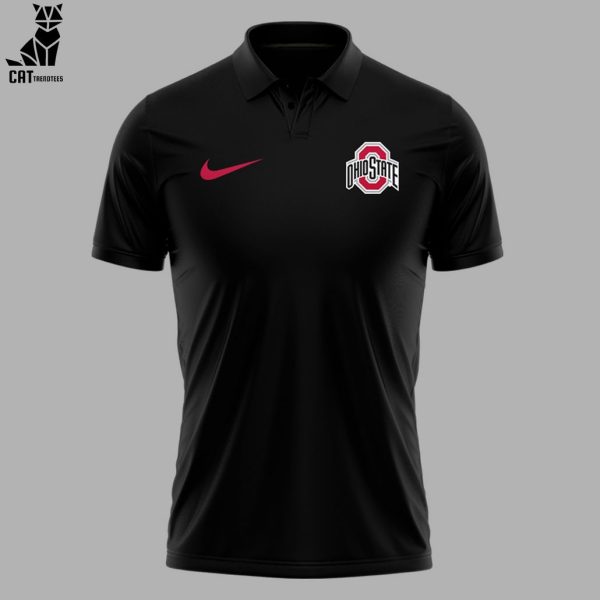 Ohio State Football Veterans Day Ohio Against The World Black Nike Logo Design Polo Shirt