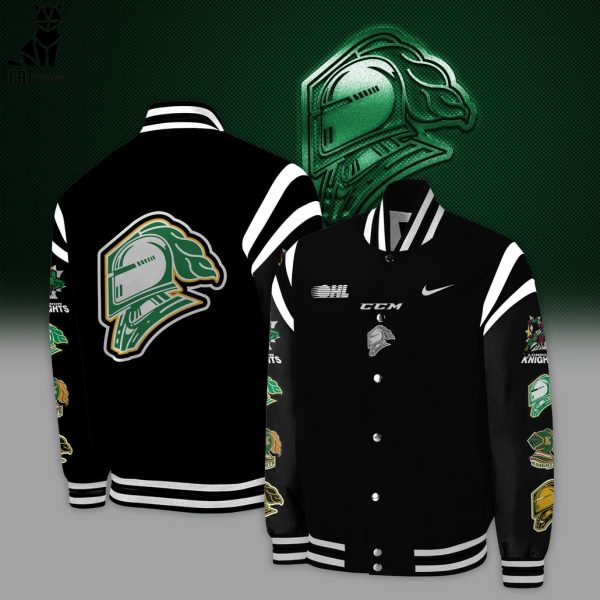 OHL London Knights CCM Nike Logo Black Design Baseball Jacket