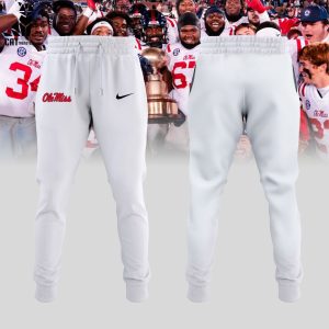Ole Miss Pete Golding Hotty Toddy  Rebels Football Champions NCAA White Nike Logo Design Hoodie Longpant Cap Set