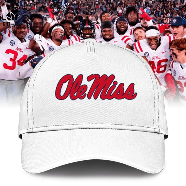 Ole Miss Rebels Football Champions NCAA Nike White Logo Design Hoodie Longpant Cap Set
