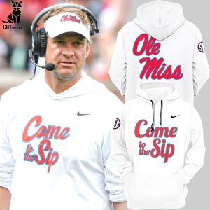 Ole Miss Rebels Football Come to the Sip For Kids Nike Logo White Design 3D Hoodie