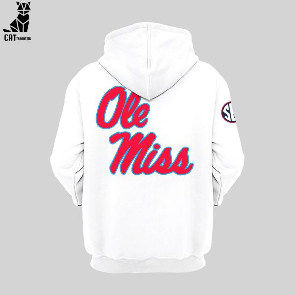 Ole Miss Rebels Football Come to the Sip White Nike Logo Design 3D Hoodie