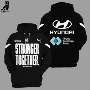 Ontime AFL Carlton Blues Stronger Together United By Navy Blue Black Design 3D  Hoodie