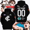 Personalized AFL Carlton Blues Charlie Curnow 30 Pullover Black Design 3D Hoodie
