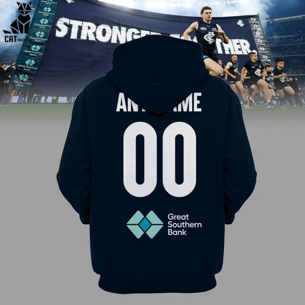 Personalized AFL Hyundai Black Great Southern Bank Blue Design 3D Hoodie
